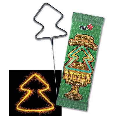 Елочка Бенгальские огни фигурные купить в Хотьково | hotkovo.salutsklad.ru